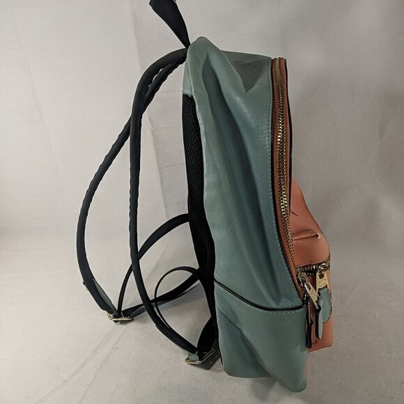 Coach Sunglasses Backpack Charlie Blue Pink Leather No. B1921-F75885 Print Bag - Picture 4 of 16